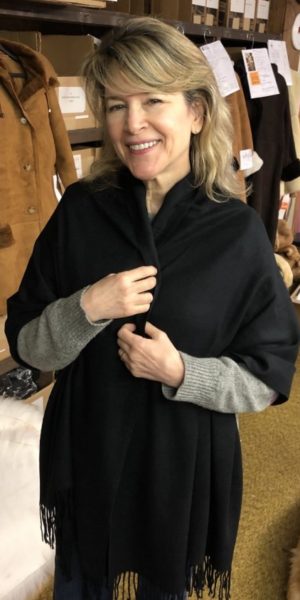 Black Cashmere Shawl / Scarf - One Size Fits All